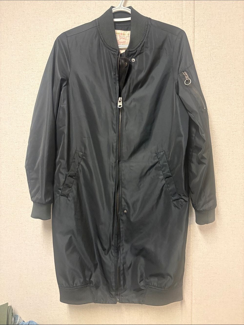 Triple Five Soul Black Long Bomber Coat